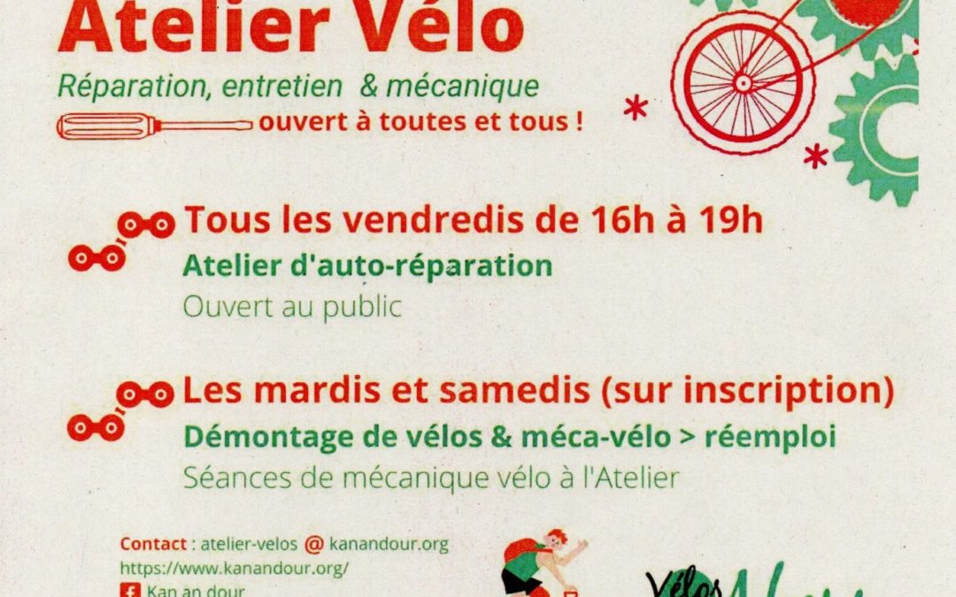 atelier véloles rendez-voustous les vendredisPellan-lannilisde 16h à 19h